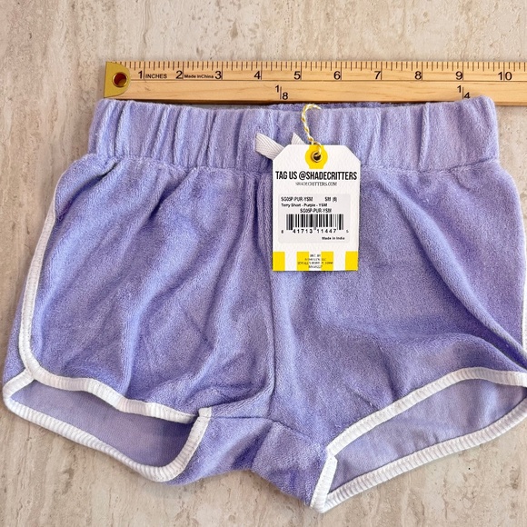 Shade Critters Palm Beach Youth Purple Terry Short Small(6) NWT - Picture 3 of 9